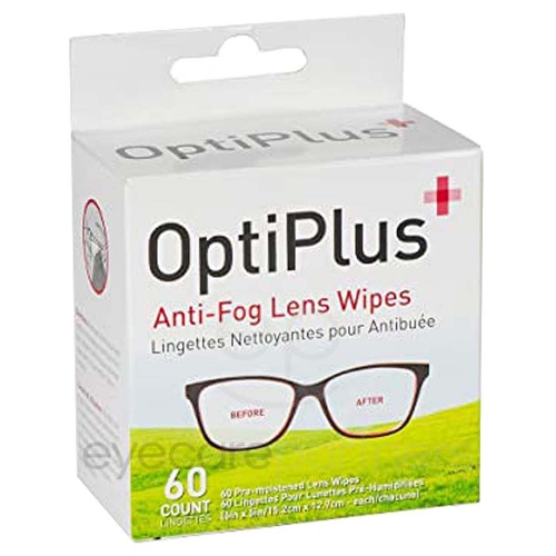 Optiplus Anti-fog Lens Wipes - 60 Wipes pack